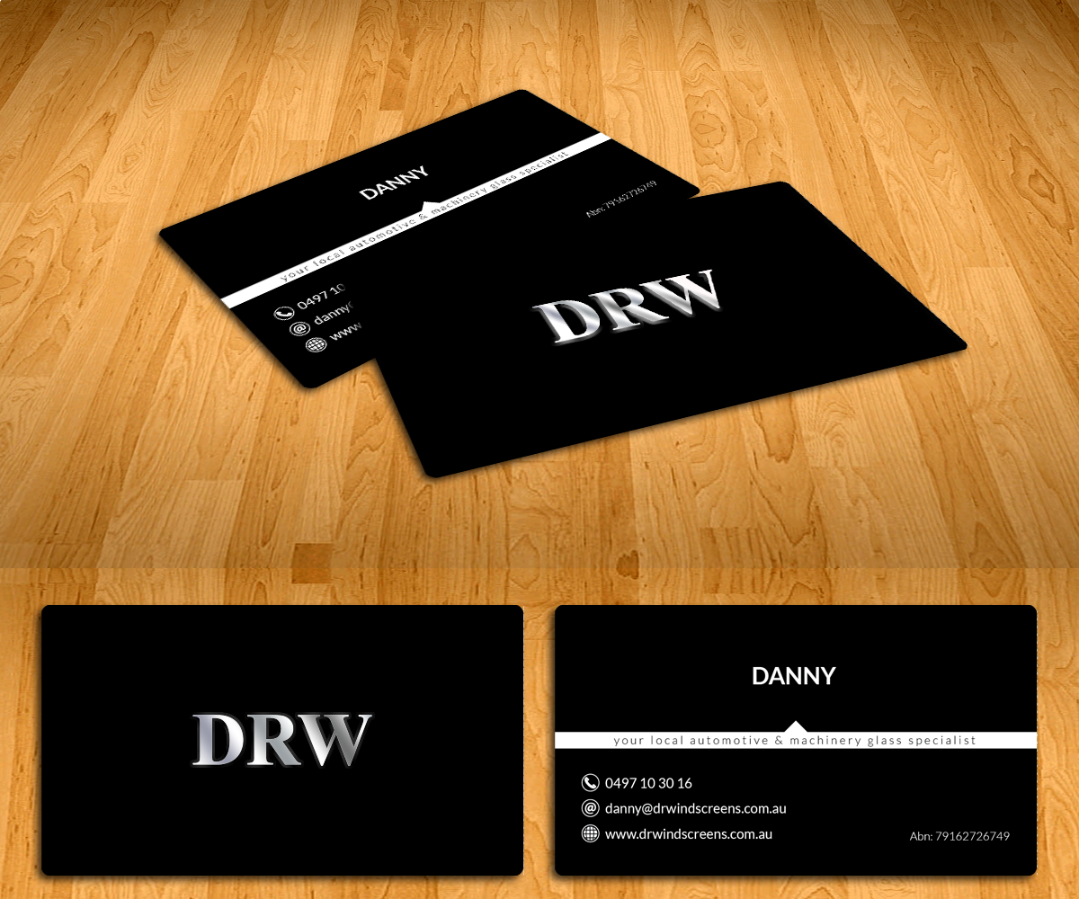 Business Card Design by Radu Borzea for Pilbara Associates Pty Ltd t/a DRWindscreens | Design #2187159