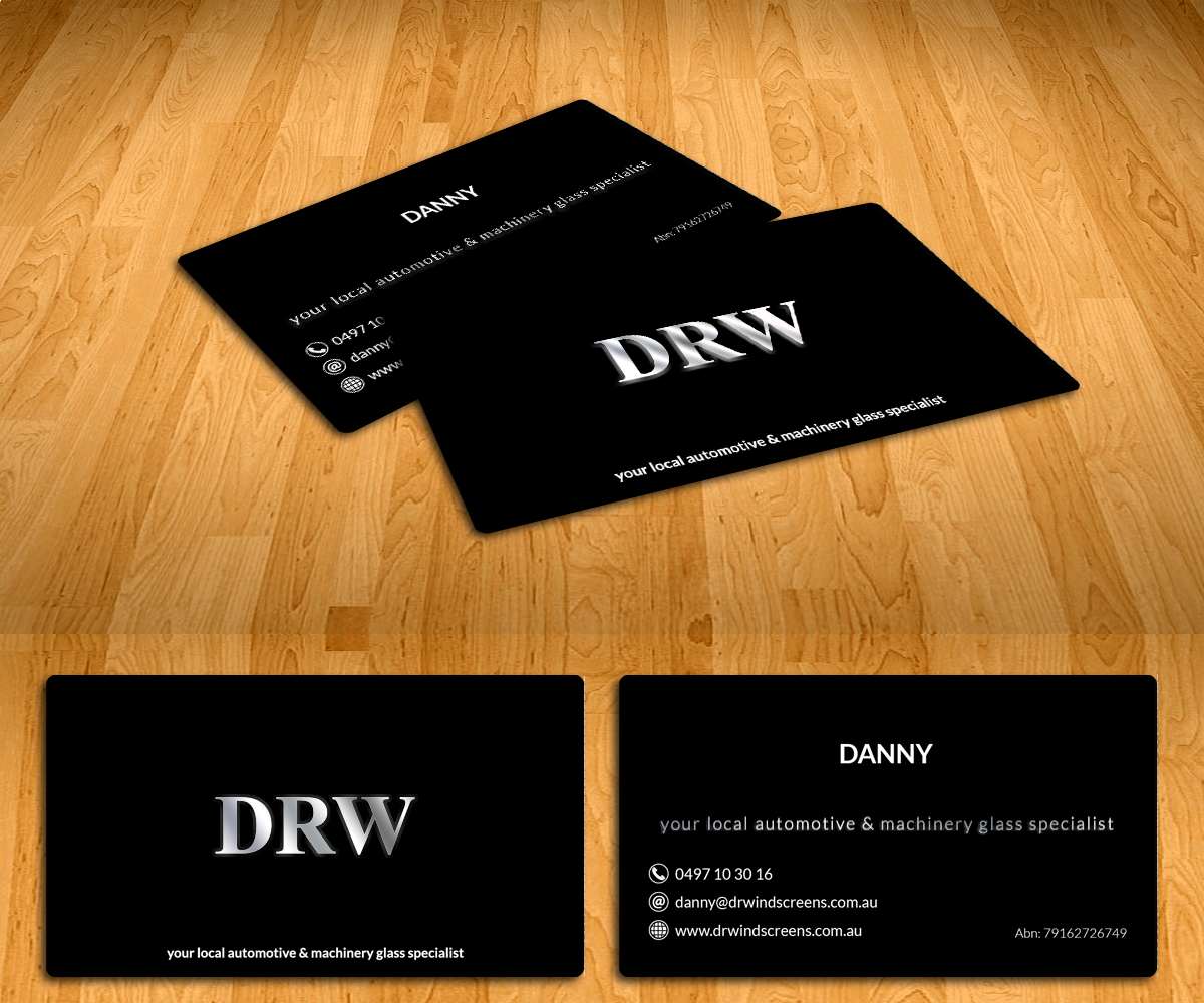 Business Card Design by Radu Borzea for Pilbara Associates Pty Ltd t/a DRWindscreens | Design #2187957