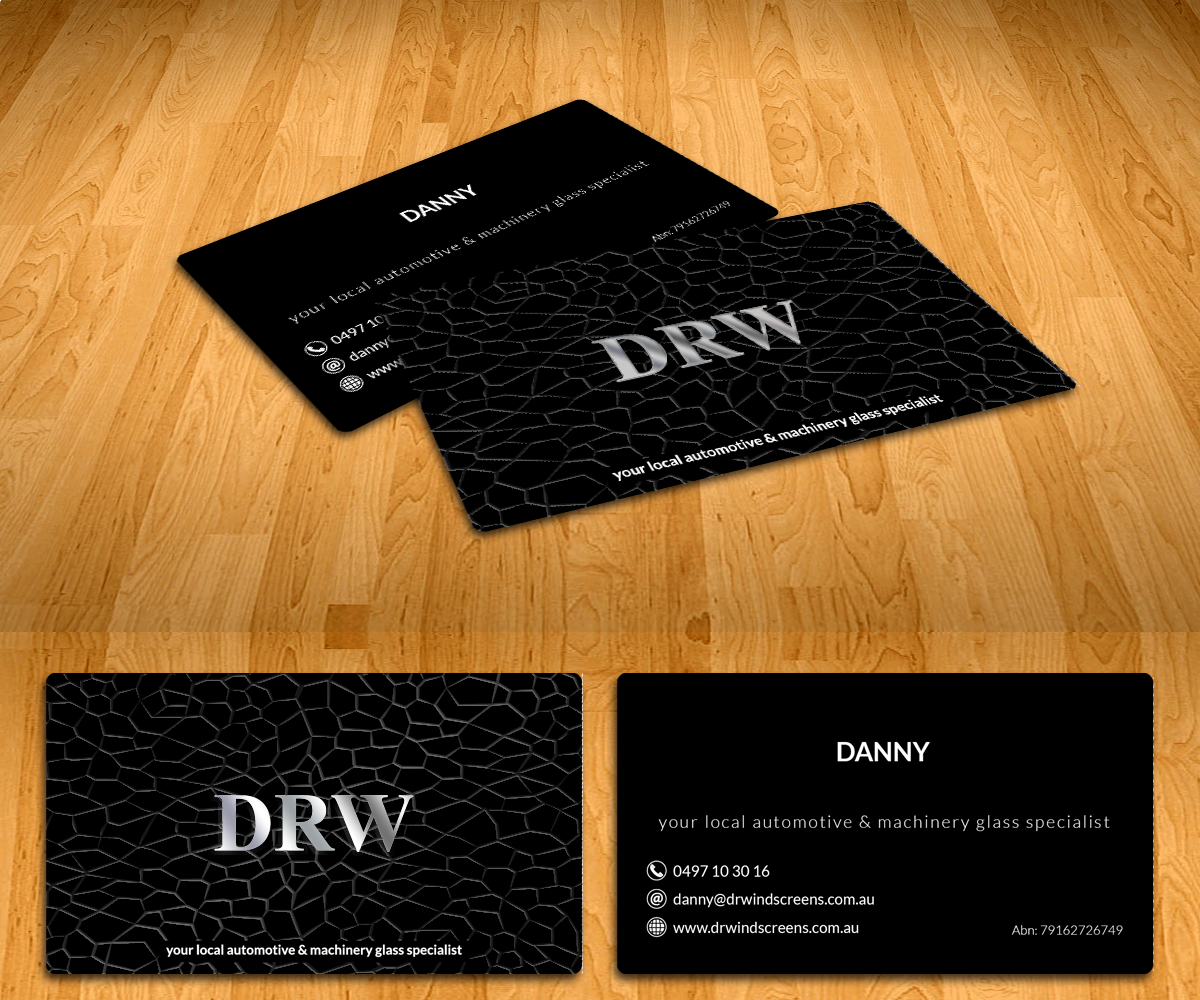 Business Card Design by Radu Borzea for Pilbara Associates Pty Ltd t/a DRWindscreens | Design #2192312