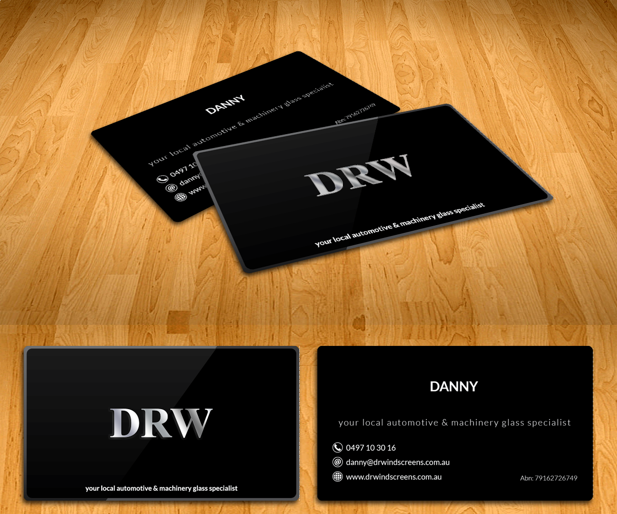 Business Card Design by Radu Borzea for Pilbara Associates Pty Ltd t/a DRWindscreens | Design #2192385