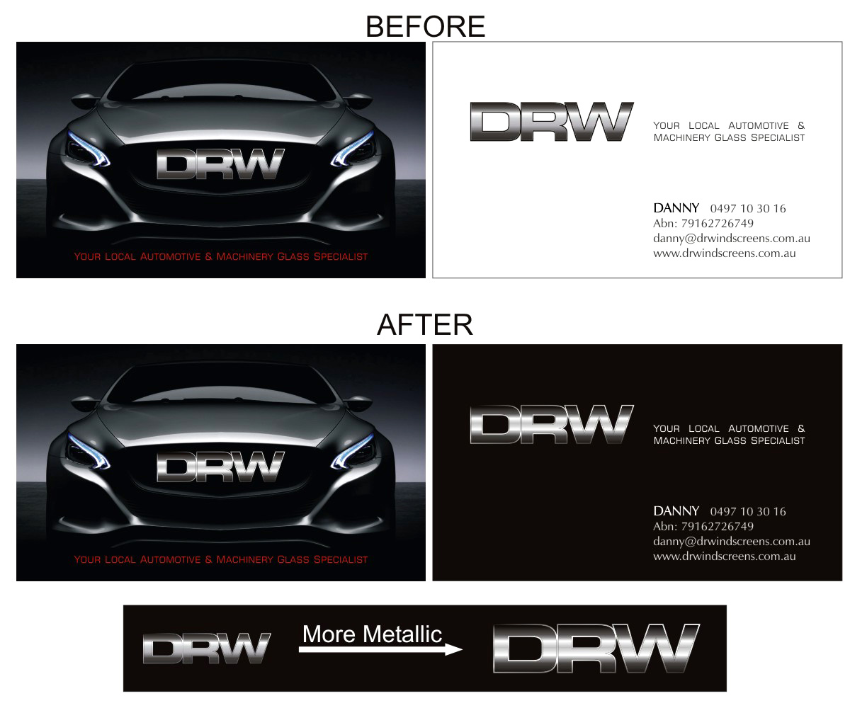 Business Card Design by DZINO for Pilbara Associates Pty Ltd t/a DRWindscreens | Design #2245612