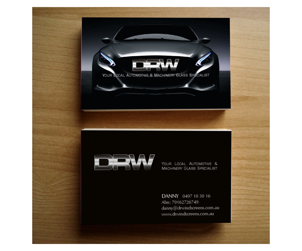 Business Card Design by DZINO for Pilbara Associates Pty Ltd t/a DRWindscreens | Design #2249899