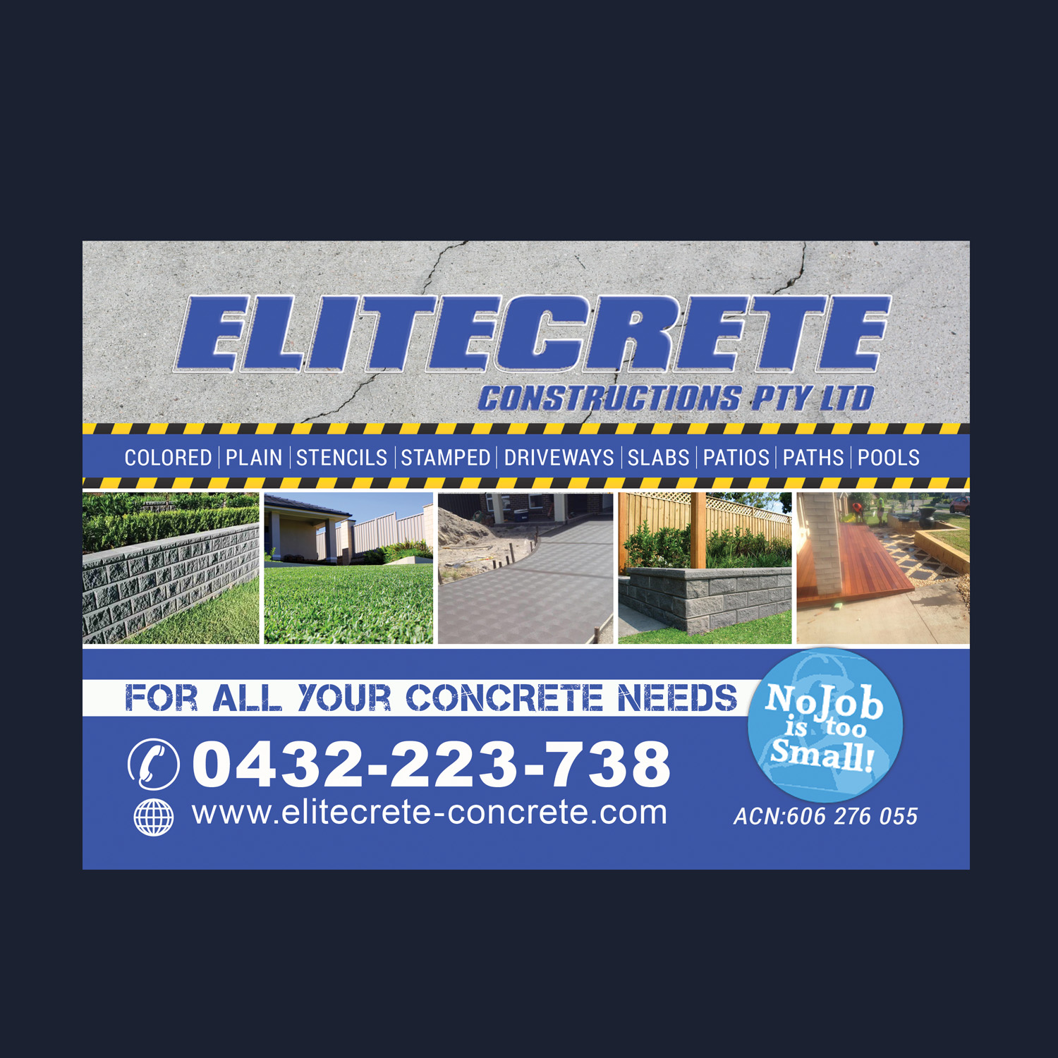 Flyer Design by NatPearlDesigns for Elitecrete Constructions Pty Ltd | Design #10200447