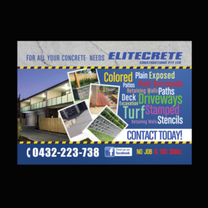 Flyer Design by NatPearlDesigns for Elitecrete Constructions Pty Ltd | Design: #10204003