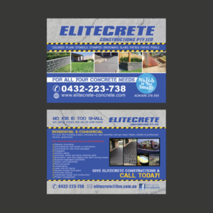 Flyer Design by NatPearlDesigns for Elitecrete Constructions Pty Ltd | Design: #10212810