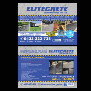 Flyer Design by NatPearlDesigns for Elitecrete Constructions Pty Ltd | Design: #10242966