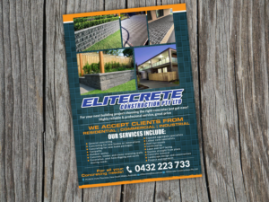 Flyer Design by Priyo Subarkah for Elitecrete Constructions Pty Ltd | Design: #10197185