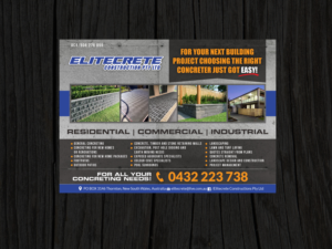 Flyer Design by Priyo Subarkah for Elitecrete Constructions Pty Ltd | Design: #10223308