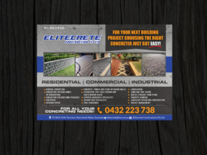 Flyer Design by Priyo Subarkah for Elitecrete Constructions Pty Ltd | Design: #10223787