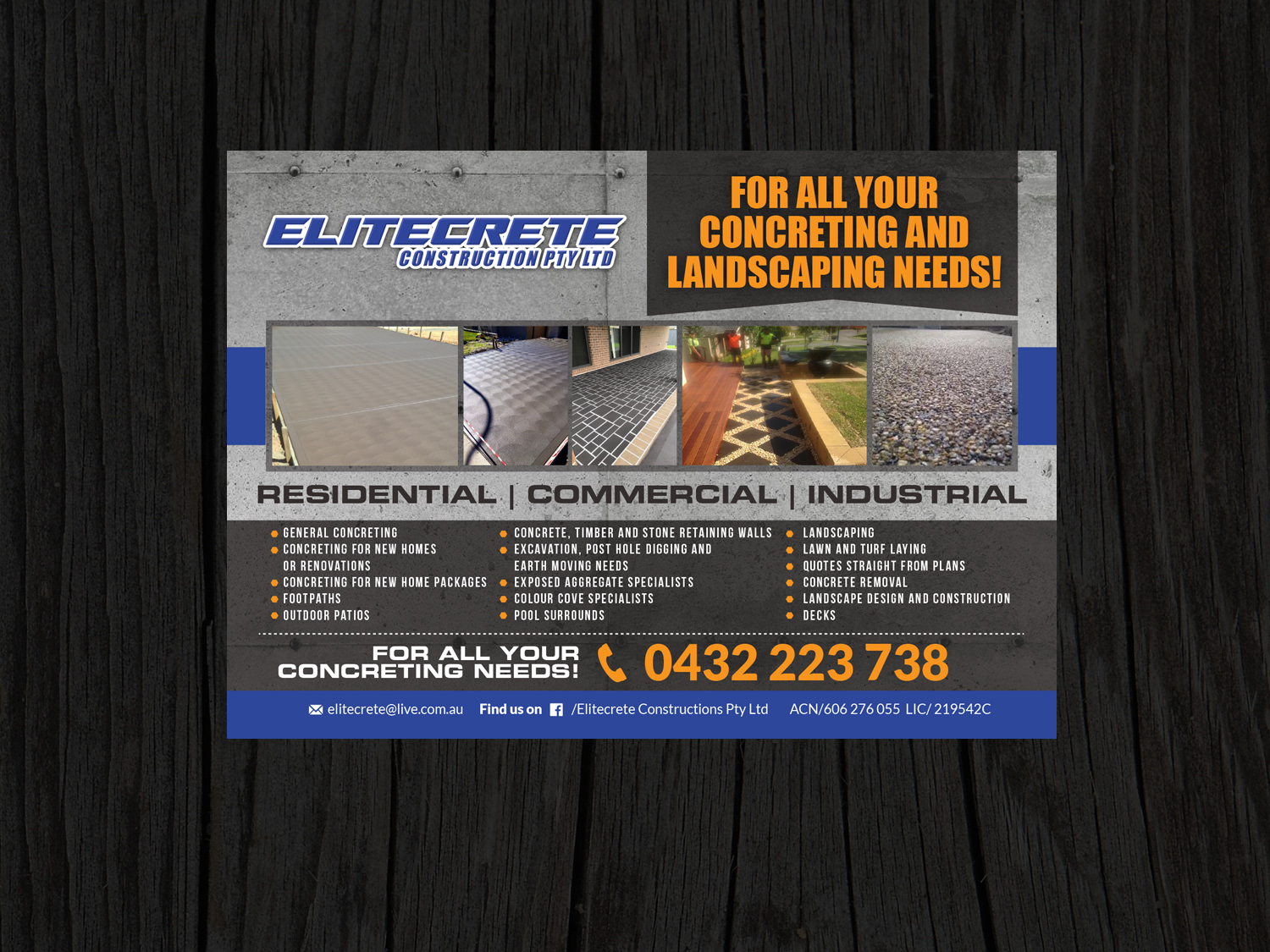 Flyer Design by Priyo Subarkah for Elitecrete Constructions Pty Ltd | Design #10225123