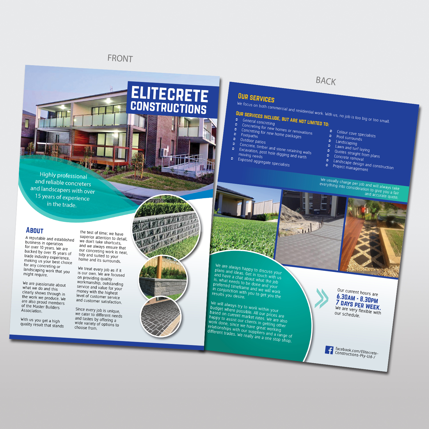 Flyer Design by Awash for Elitecrete Constructions Pty Ltd | Design #10196232