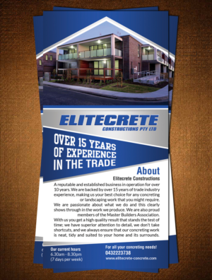 Flyer Design by creative.bugs for Elitecrete Constructions Pty Ltd | Design: #10198889