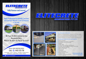 Flyer Design by ecorokerz for Elitecrete Constructions Pty Ltd | Design: #10225625