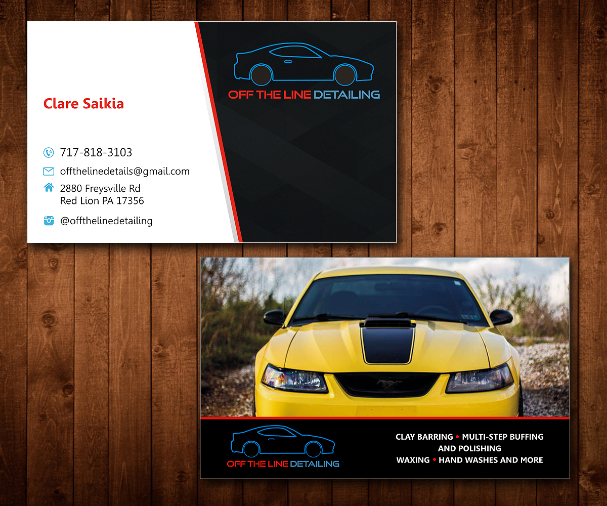 Business Card Design by Designers Hub for Off the Line Detailing | Design #10228808