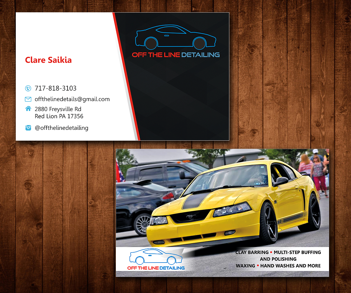 Business Card Design by Designers Hub for Off the Line Detailing | Design #10228835