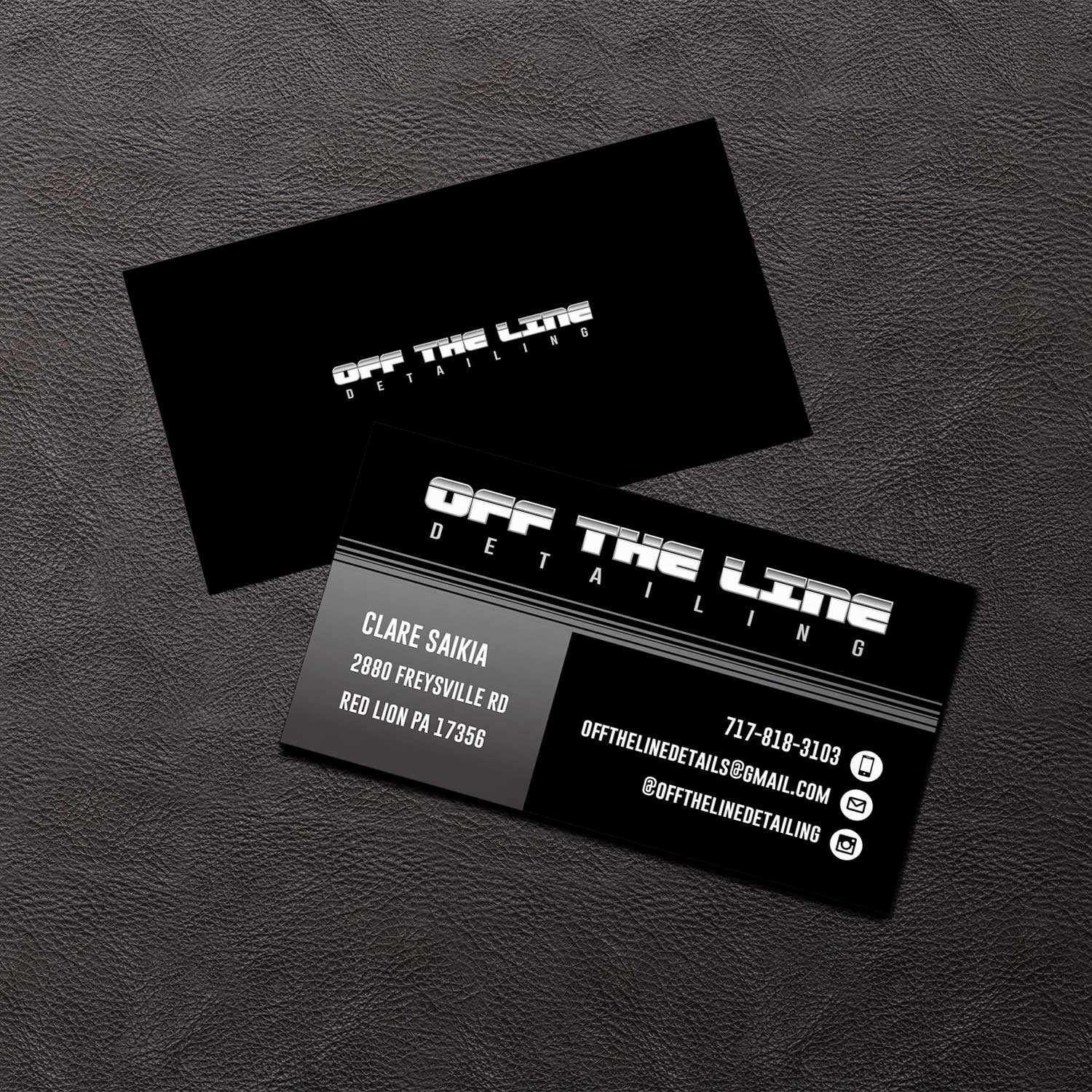 Business Card Design by Ivan84 for Off the Line Detailing | Design #10221800