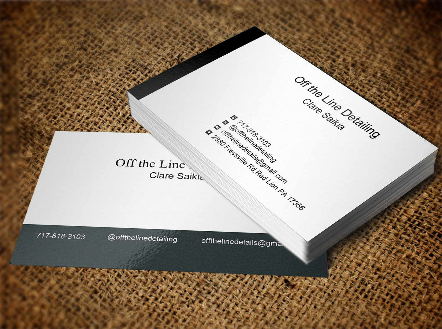 Business Card Design by Lanka Ama for Off the Line Detailing | Design #10216680