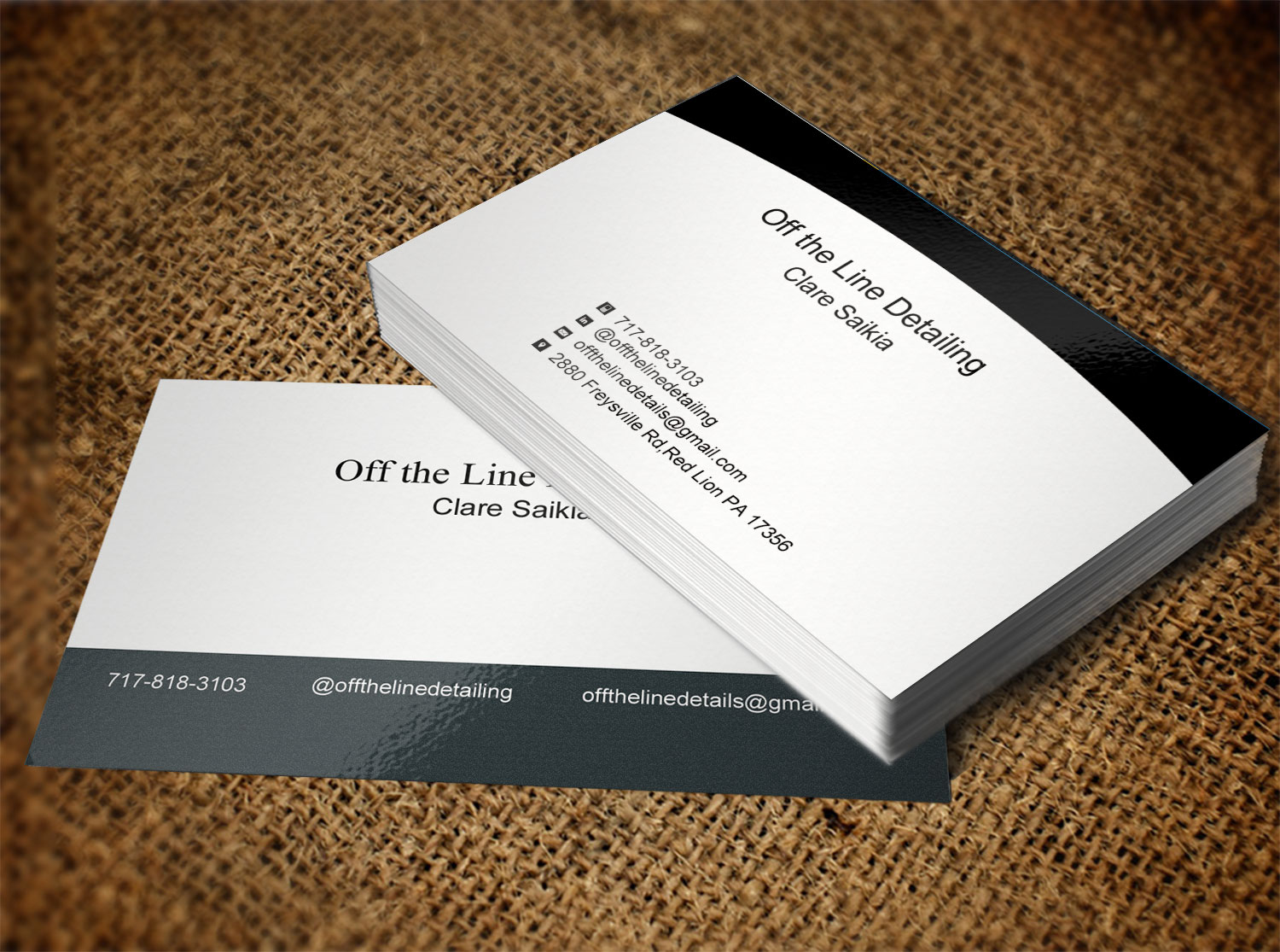 Business Card Design by Lanka Ama for Off the Line Detailing | Design #10216681