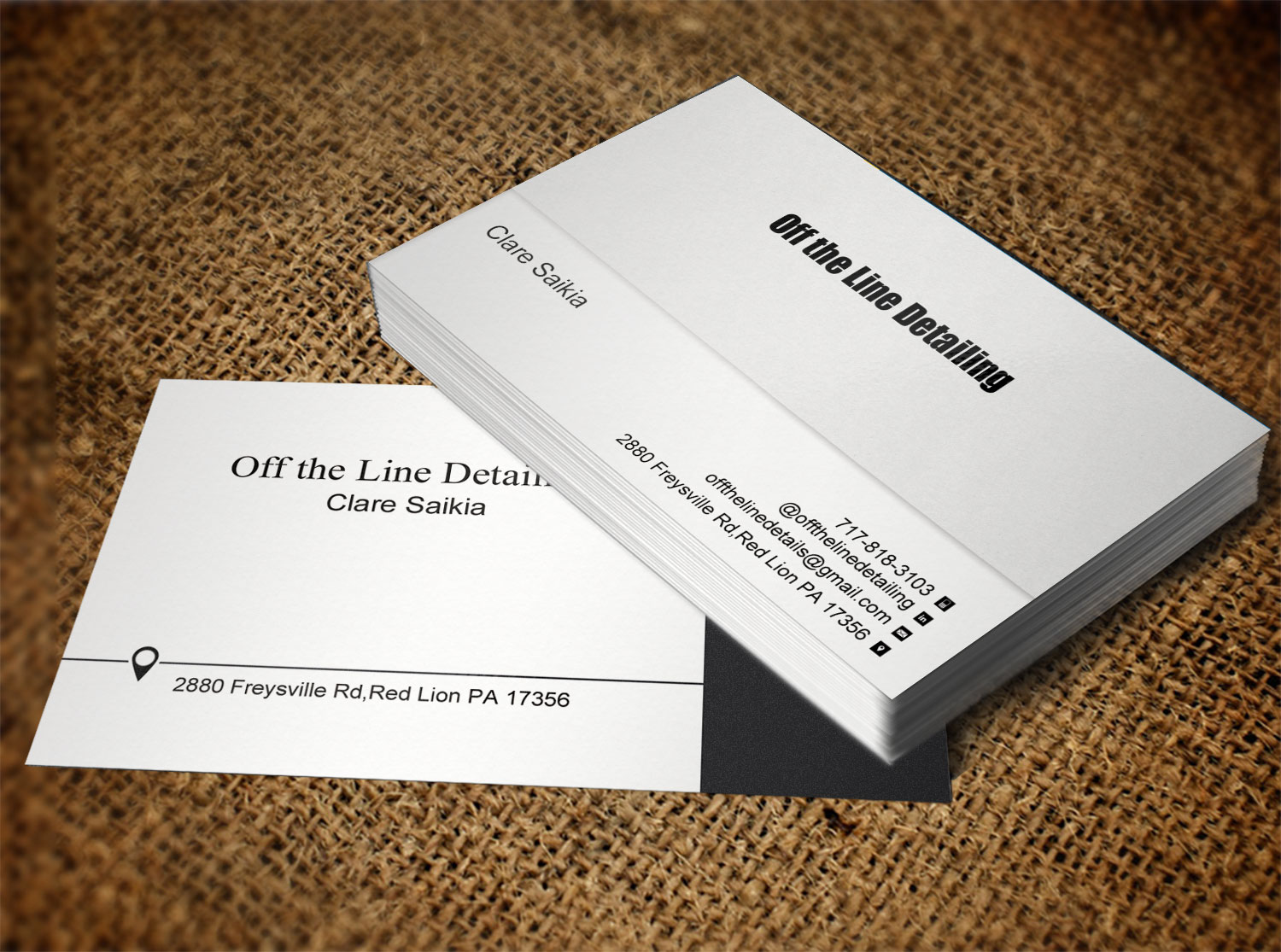 Business Card Design by Lanka Ama for Off the Line Detailing | Design #10216684