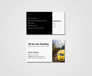 Business Card Design by JK18 for Off the Line Detailing | Design: #10227406