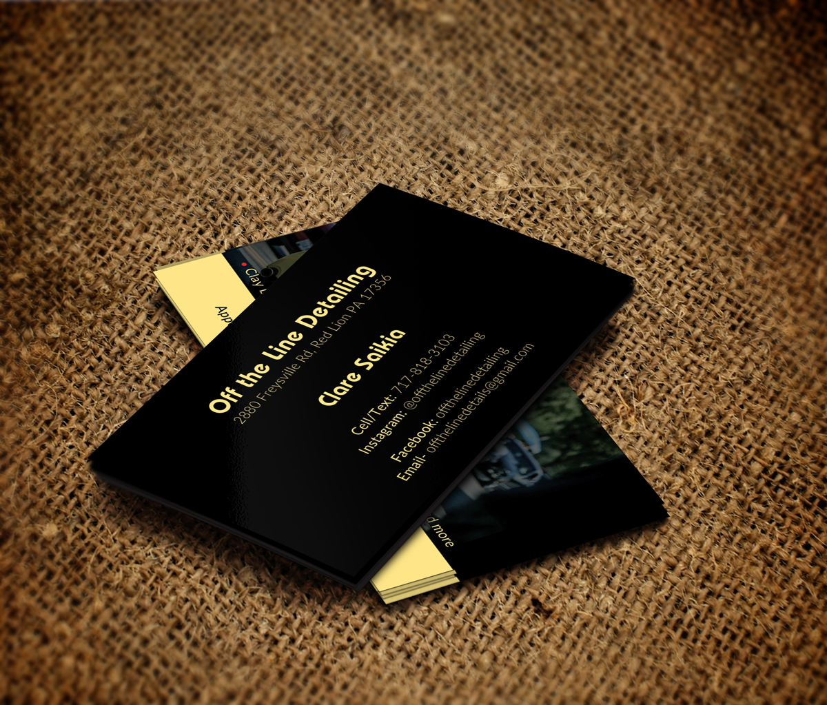 Business Card Design by JK18 for Off the Line Detailing | Design #10291192