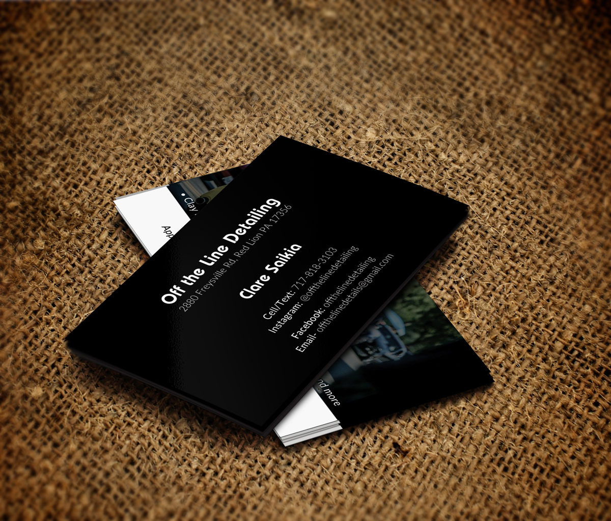 Business Card Design by JK18 for Off the Line Detailing | Design #10291600