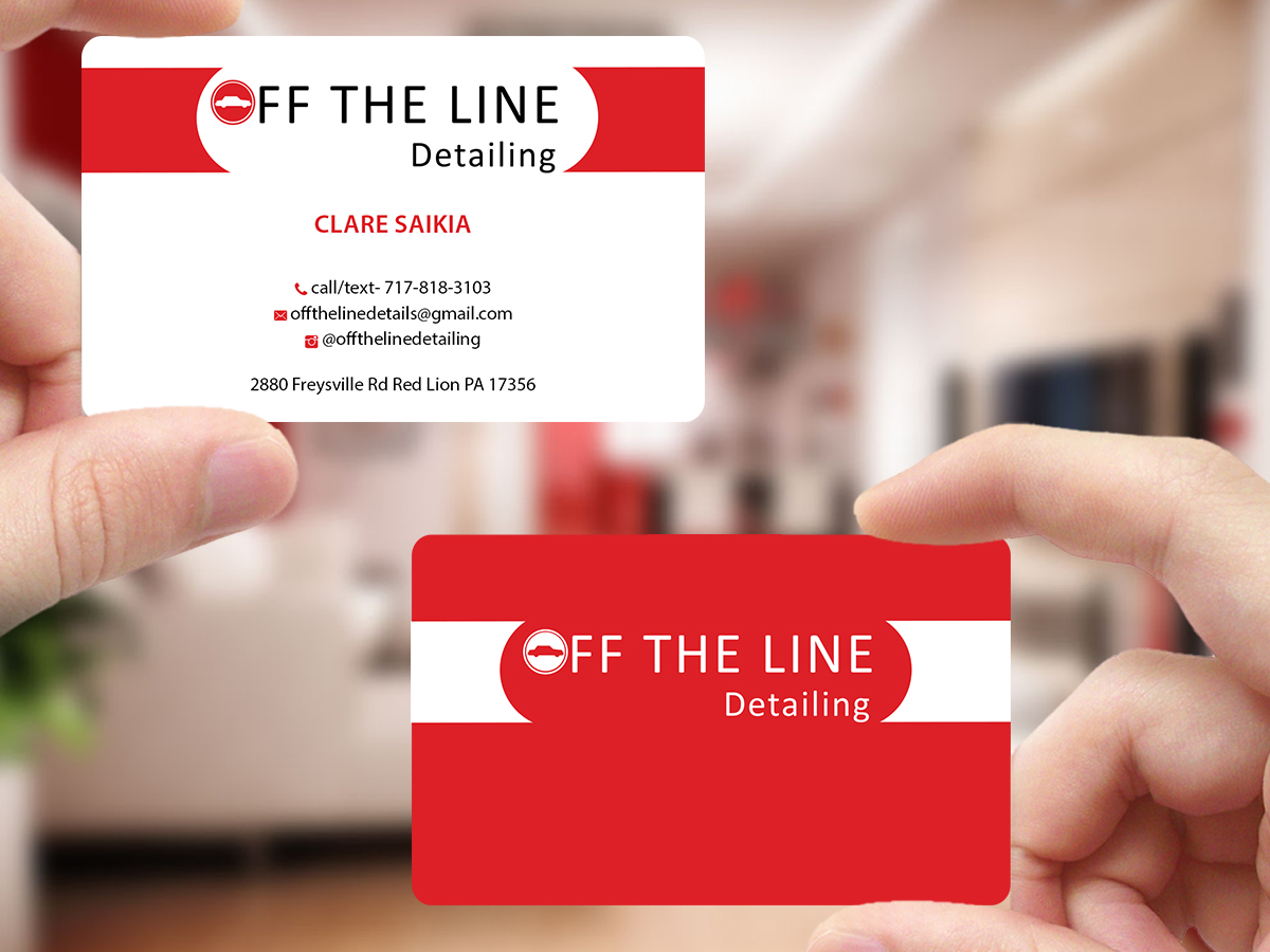 Business Card Design by Creations Box 2015 for Off the Line Detailing | Design #10249894