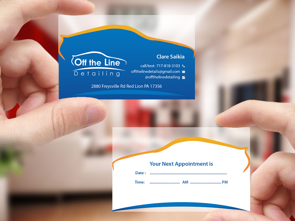 Business Card Design by Creations Box 2015 for Off the Line Detailing | Design #10249907