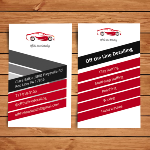 Business Card Design by RWDStudio for Off the Line Detailing | Design: #10269328