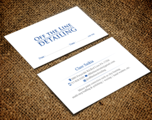Business Card Design by chandrayaan.creative for Off the Line Detailing | Design: #10221635