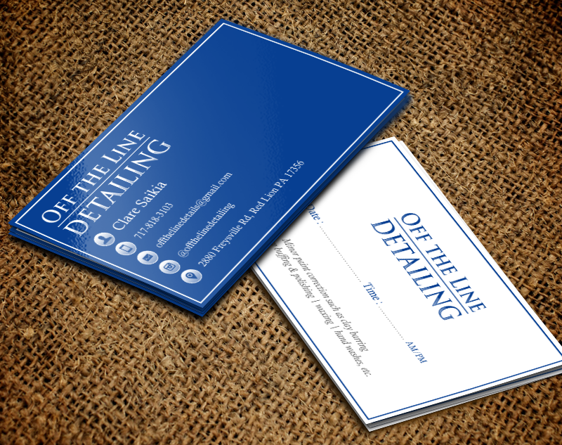 Business Card Design by chandrayaan.creative for Off the Line Detailing | Design #10221639