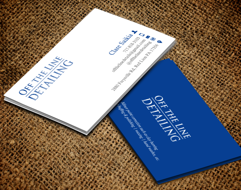 Business Card Design by chandrayaan.creative for Off the Line Detailing | Design #10221640