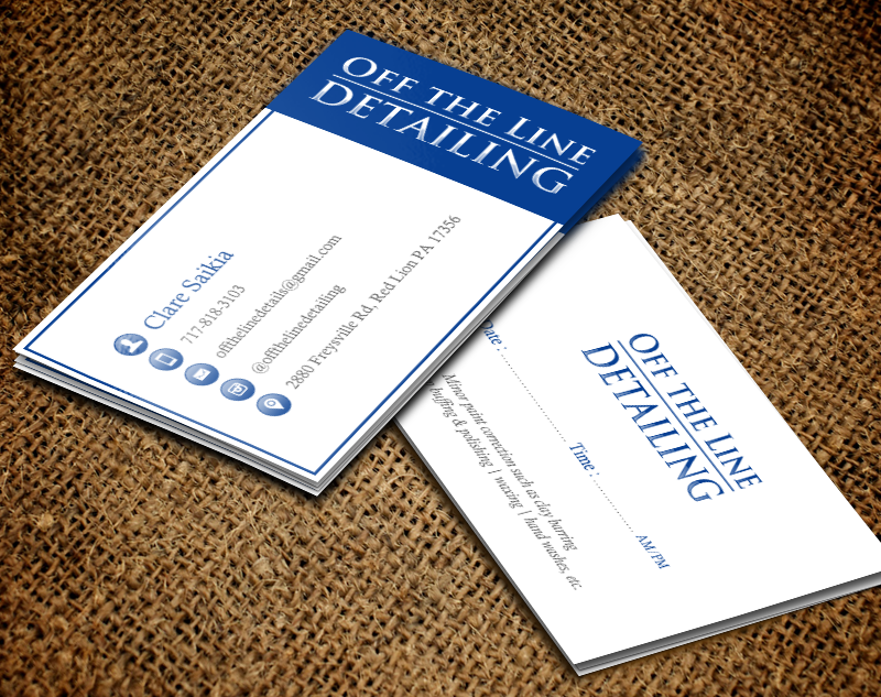 Business Card Design by chandrayaan.creative for Off the Line Detailing | Design #10221642