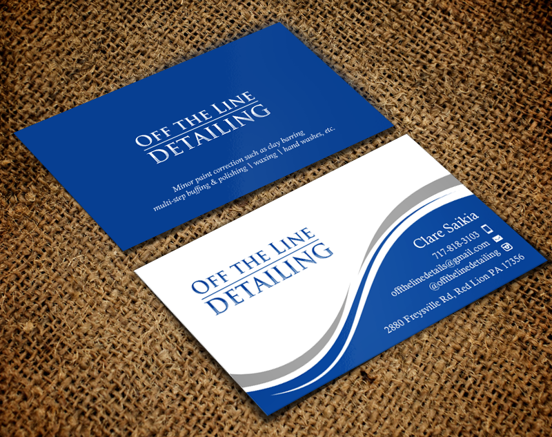 Business Card Design by chandrayaan.creative for Off the Line Detailing | Design #10221645