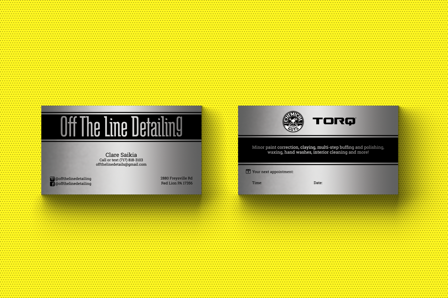 Business Card Design by HD Design Works for Off the Line Detailing | Design #10284055