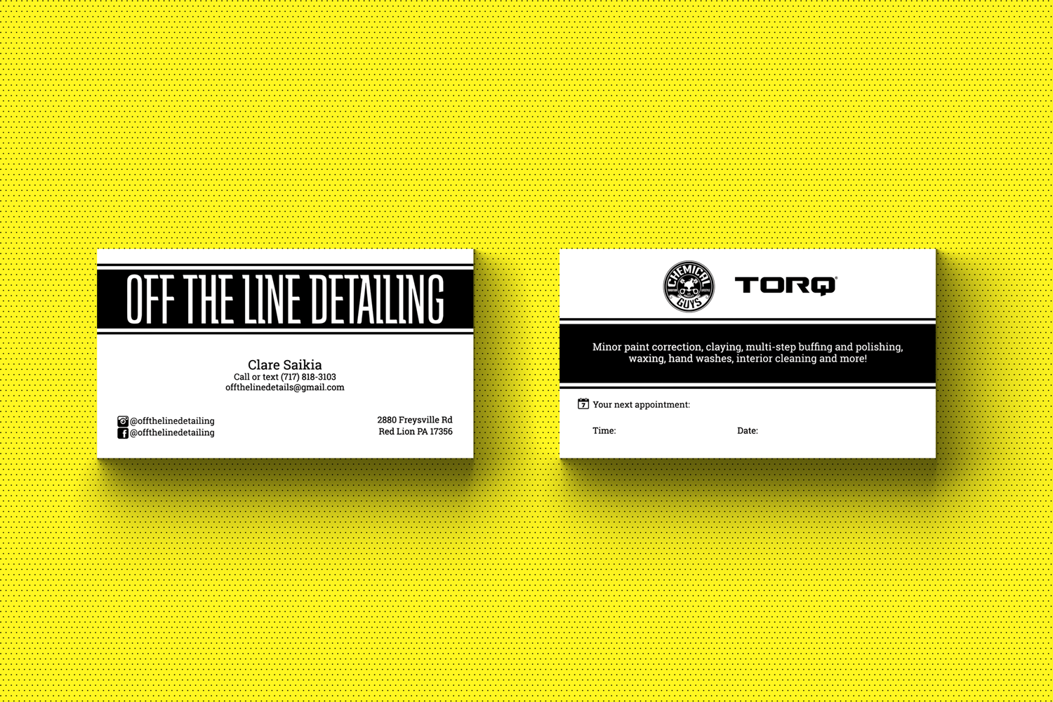 Business Card Design by HD Design Works for Off the Line Detailing | Design #10284058