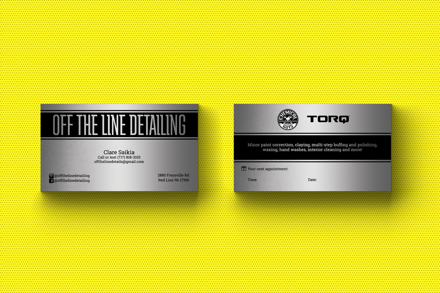 Business Card Design by HD Design Works for Off the Line Detailing | Design #10284060