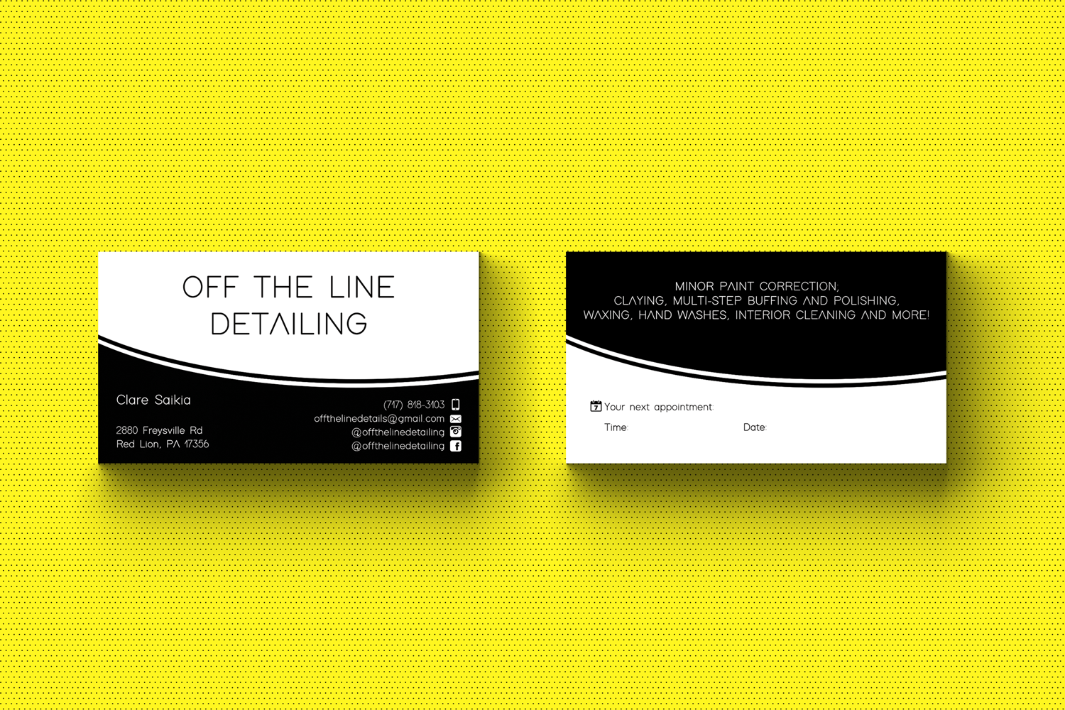 Business Card Design by HD Design Works for Off the Line Detailing | Design #10284438