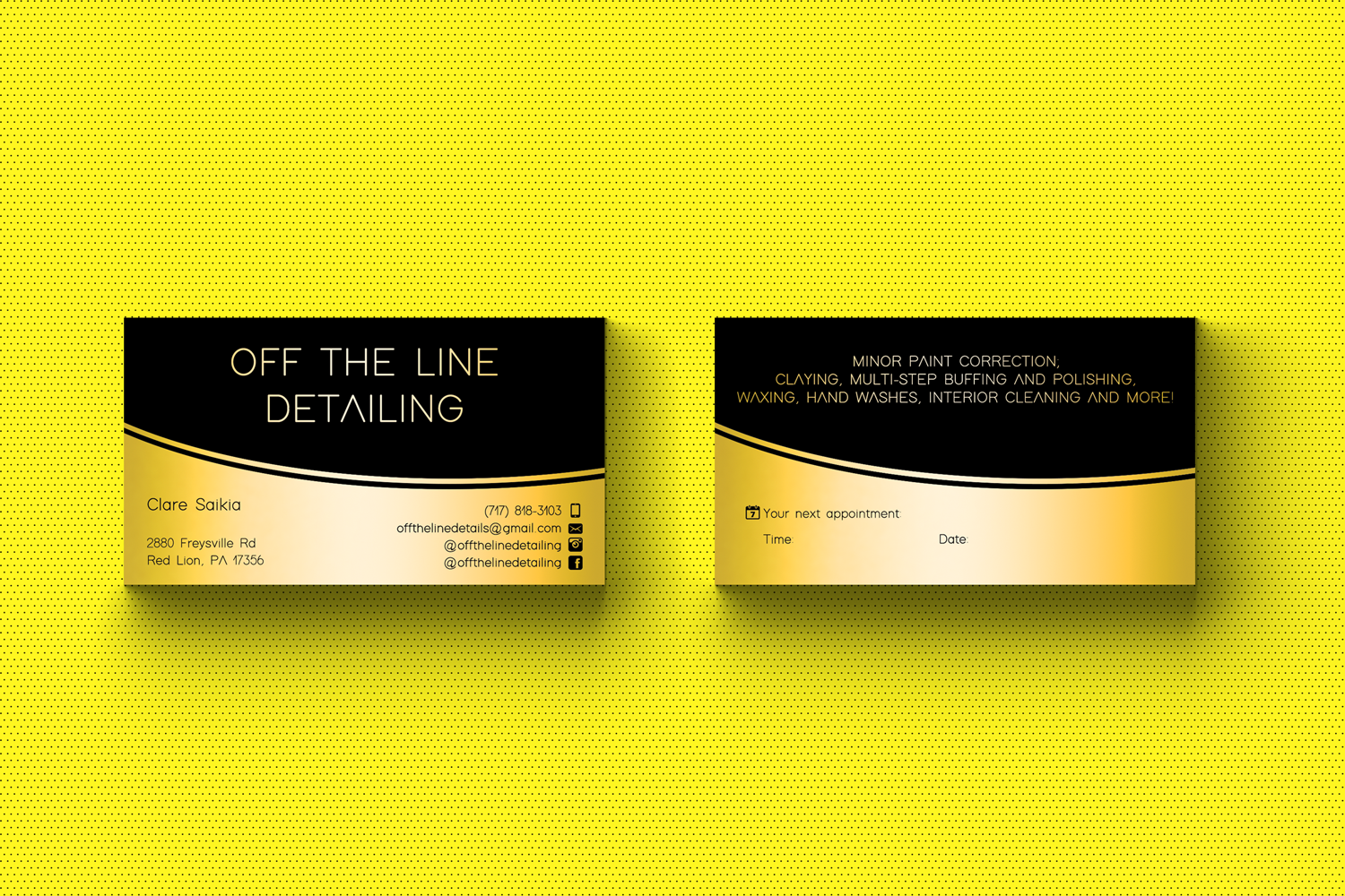 Business Card Design by HD Design Works for Off the Line Detailing | Design #10284439