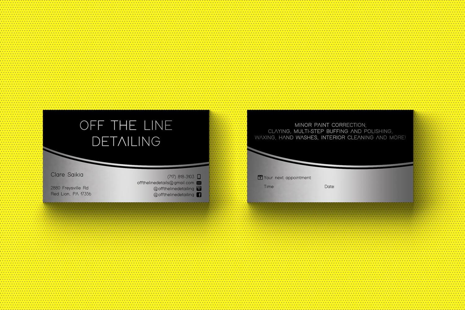 Business Card Design by HD Design Works for Off the Line Detailing | Design #10284440