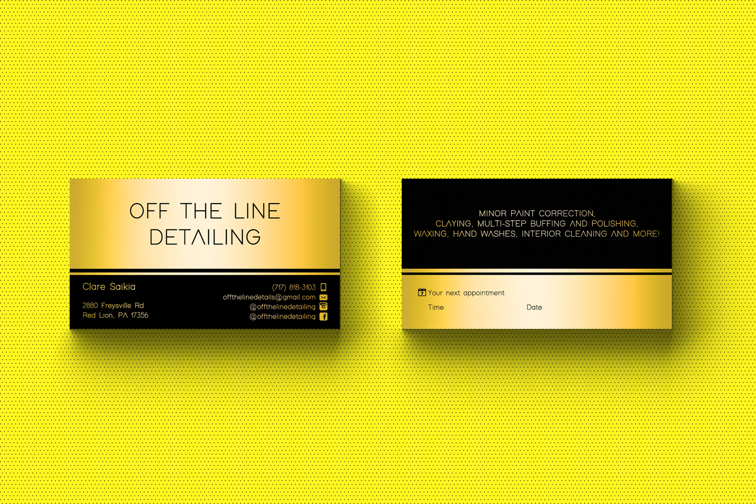 Business Card Design by HD Design Works for Off the Line Detailing | Design #10284841