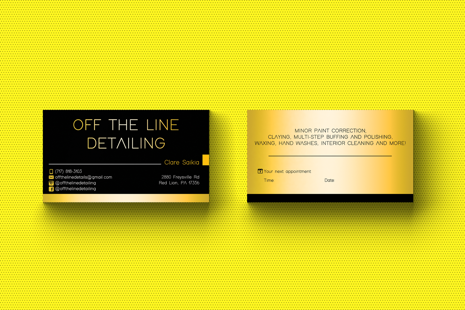 Business Card Design by HD Design Works for Off the Line Detailing | Design #10284850
