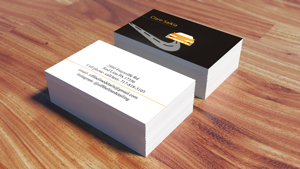 Business Card Design by ihossain14091992 for Off the Line Detailing | Design #10221891