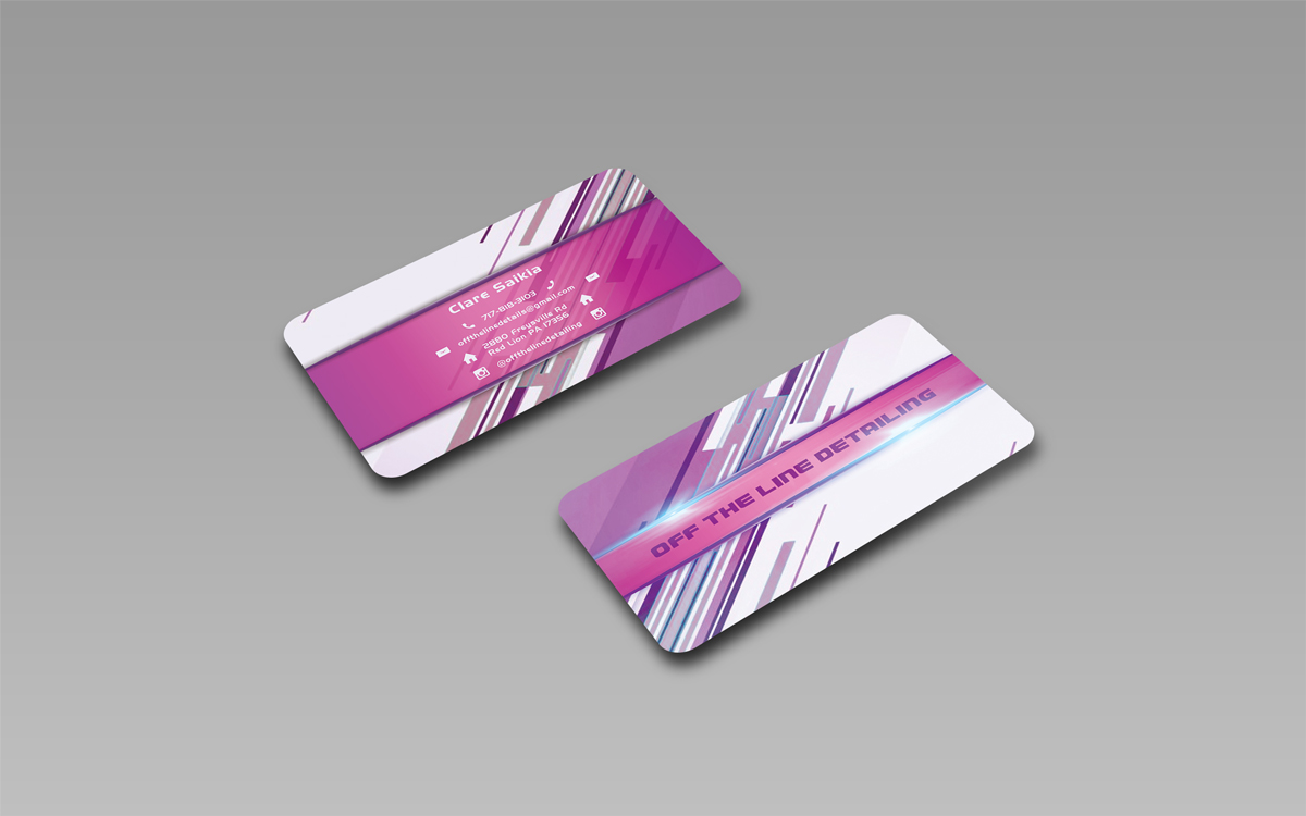 Business Card Design by Regur for Off the Line Detailing | Design #10216605