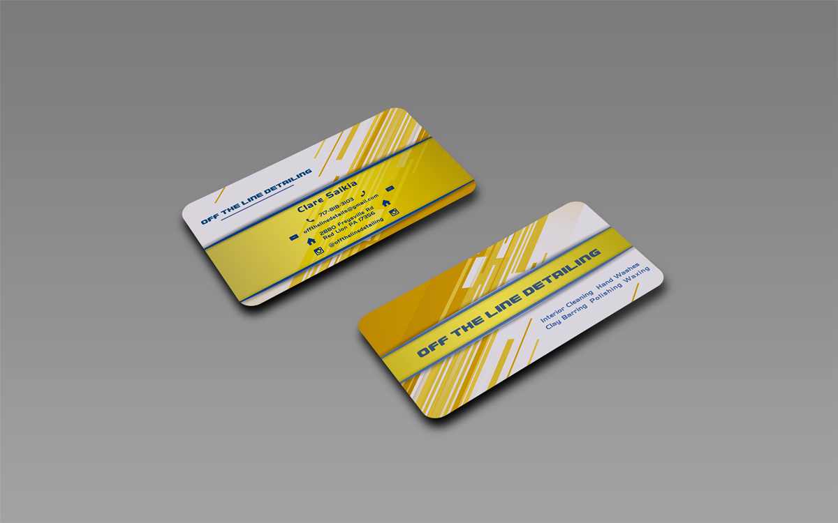 Business Card Design by Regur for Off the Line Detailing | Design #10219788