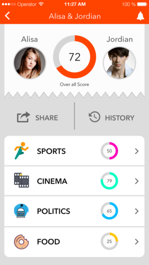 Designing the score views for a social gaming app | App Design by DesignCarry
