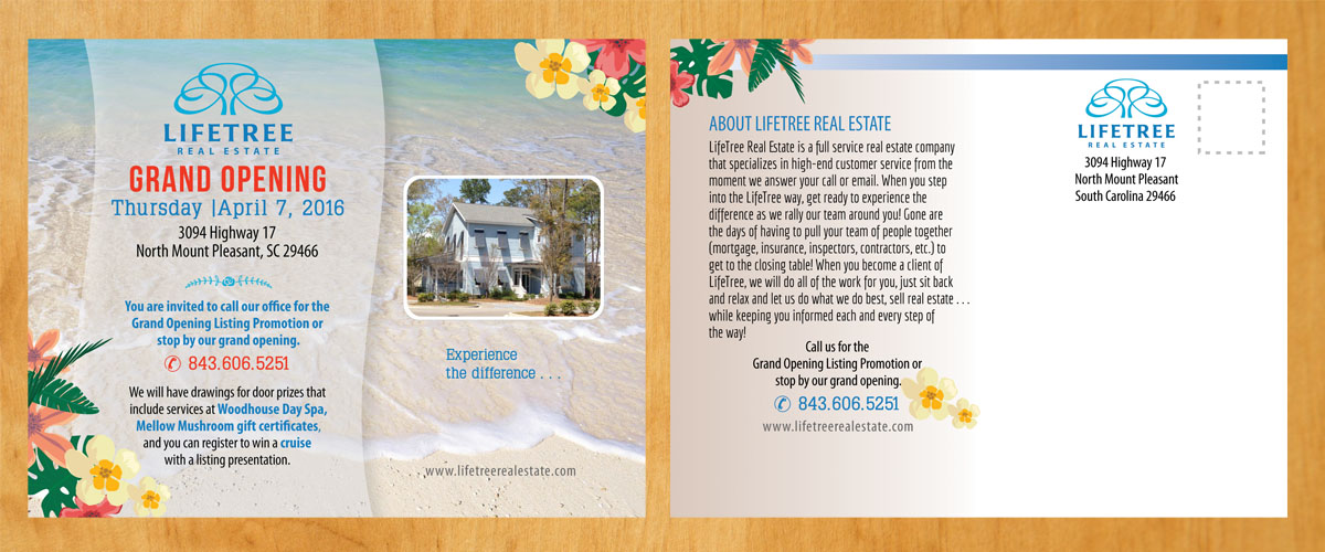 Diseño de Postal por Venus L. Penaflor para LifeTree Real Estate | Diseño #10220681