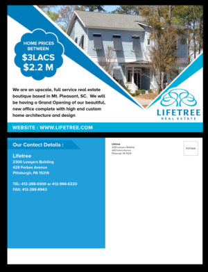 Design de Carte Postale par Best Design Hub pour LifeTree Real Estate | Design : #10224466