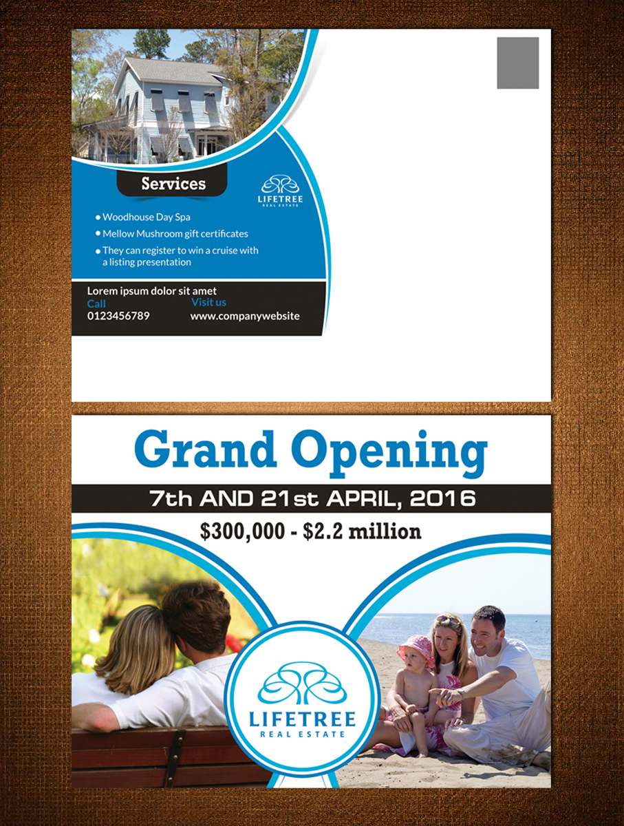 Design de Carte Postale par creative.bugs pour LifeTree Real Estate | Design #10213246