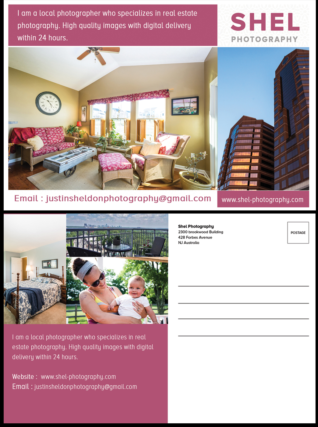 Design de Carte Postale par Best Design Hub pour Shel Photography | Design #10223803